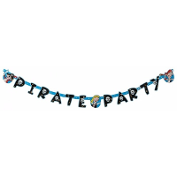 Piraten thema Kinderfeestje   feestslinger   papier   144 x 11 cm   letterslinger