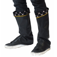Piraten verkleed laars/schoen hoezen   zwart   volwassenen   Carnaval
