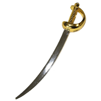 Piraten zwaard   goud   57 cm   verkleed wapens   carnaval   kind/volwassenen