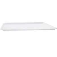 Plat Horeca dienblad in het wit   kunststof   42 x 30 cm   Serveerbladen