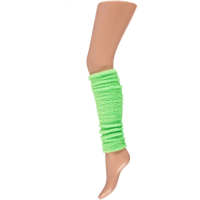 Pluche beenwarmers   neon groen   zacht materiaal   one size