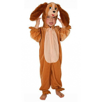 Pluche honden verkleedkleding kostuum   dierenpak   bruin   kinderen   jumpsuit