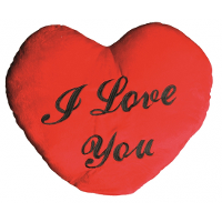Pluche I Love You hartjes kussen   60 cm   knuffelkussen   valentijnsdag cadeau   versiering