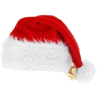 Pluche Kerstmuts   met bel   voor volwassenen   57 cm