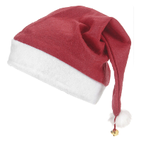 Pluche Kerstmuts   rood/wit   met belletje en pompom   40 x 30 cm  ?Volwassenen   pluche