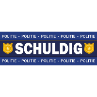 Politie stickers   Jij bent schuldig   als boef   verkleed feest stickers   6 x 19 cm   accessoires