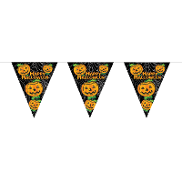 Pompoenen Halloween vlaggenlijn feestslinger   plastic   450 cm