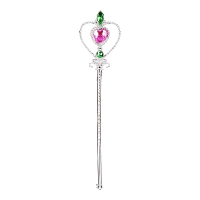 Prinsessen verkleed stafje   zilver   32 cm   toverstaf   koningin/prinses   Carnaval