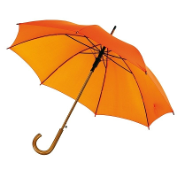 Rainmaster Paraplu   houten handvat   oranje scherm   D103 cm   kinderen en volwassenen
