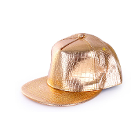 Rapper/gangster verkleed pet   goud   nep krokodillen leer   one size