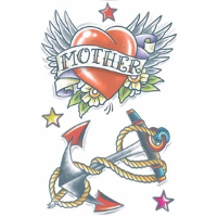 Realistische zeeman nep tattoos   1 vel   maritiem   natte doek   30 seconden en klaar
