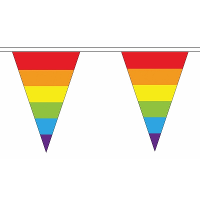 Regenboog vlaggetjes vlaggenlijn   5 meter   feestartikelen en versieringen   Pride   polyester