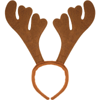 Rendier diadeem   bruin   32 x 31 cm   polyester   kerst haarband