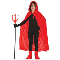Rode Halloween verkleedcape met capuchon voor kinderen   carnaval kleding