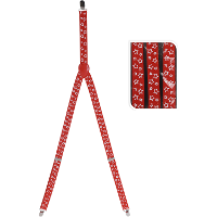 Merkloos Rode kerst bretels met sterren kerstaccessoires voor volwassenen