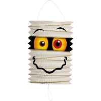 Ronde lampion   treklampion   16 cm   mummie thema   Halloween   versieringen