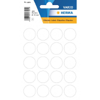 Ronde sticker etiketten   wit   Dia 19 mm   200x stuks   Hobby stickers rondjes