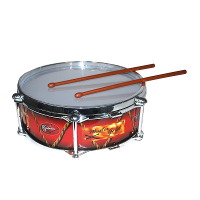 Rood drumstel met drumstokjes   D32 cm   kunststof   verkleed speelgoed