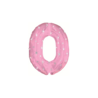 Roze folie ballon nr. 0