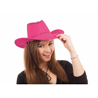 Roze luxe cowboy hoed   Western thema verkleed accessoires   carnaval