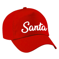 Santa Kerst verkleed petje   baseballcap   rood   voor jongens en meisjes   kerstkleding