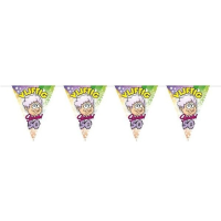 Sarah 50 jaar vlaggenlijn/vlaggetjes 10 meter