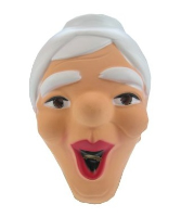 Sarah verkleed pop masker lachend 27 x 20 cm