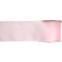 Satijn sierlint   lichtroze   Hobby/decoratie cadeau lint   2,5 cm x 25 meter