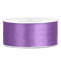 Satijn sierlint   lila paars   Hobby/decoratie cadeau lint   2,5 cm x 25 meter