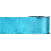 Satijn sierlint   turquoise blauw   Hobby/decoratie cadeau lint   2,5 cm x 25 meter