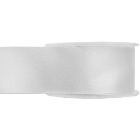 Satijn Sierlinten   wit   glanzend   breed 25 mm   Lengte 25 meter   cadeau inpakken   versieren