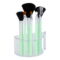 Schmink penselen/kwasten setje van 8x stuks   Cosmetica en schmink   groen   synthetisch