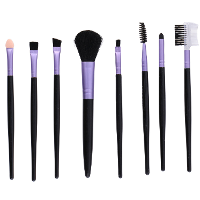 Schmink penselen/kwasten setje van 8x stuks   Cosmetica en schmink   paars   synthetisch