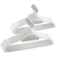 Set van 50 Kledinghangers met Fluweel   Ivoor Wit