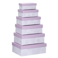 Merkloos Set van 6x stuks pastel paarse cadeaudoosjes 16,5 28,5 cm rechthoekig