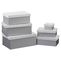Set van 6x stuks zilveren glitter cadeaudoosjes 7 24 cm rechthoekig