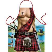 Sexy BBQ kookschort/keukenschort Schotse Kilt   Vaderdag/Vrijgezellenfeest cadeau