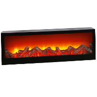 Sfeerhaarden   10 led lampjes   warm wit   60 x 10 x 20 cm   LED openhaarden
