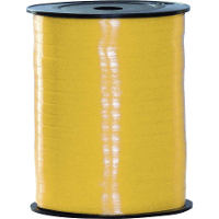 Sierlint of cadeaulint   geel   dun   500 meter x 0.5 Cm   Feestartikelen en versiering