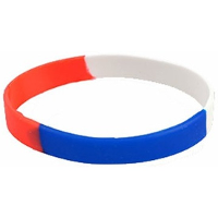 Siliconen supporters armbandje   rood wit blauw   Holland   Nederland