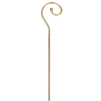 Sinterklaas krul staf   203 cm   metaal   sint en piet   Sinterklaas kostuum accessoires