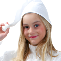 Slaapmuts voor kinderen   wit   slapen of verkleden