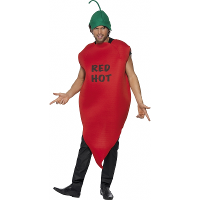 Smiffys Rode peper kostuum   volwassenen   one size   carnaval verkleedkleding