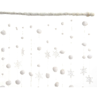 Merkloos Sneeuwballen en sneeuwvlokken gordijnen 90 x 200 cm