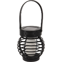 Solar LED lantaarn   zwart   11 cm   zonne energie   tuinverlichting   solarlampen