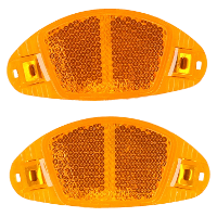 Spaakreflectoren/fietsreflectoren   oranje   2x stuks   Fiets accessoires   veiligheid