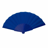 Spaanse Handwaaier   blauw   23 x 43 cm   Verkoeling waaiers voor zomerse themperatuur