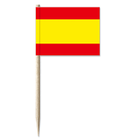 Spanje feestartikelen   vlaggetjes   cocktailprikkers   500x stuks   papier/hout   8 cm