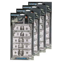 Speelgoed geld   400x stuks   1 10 20 50 100 dollar   6,5 x 14 cm
