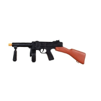 Speelgoed machine geweer Tommy gun met geluid   50 cm   Gangster verkleedkleding accessoires